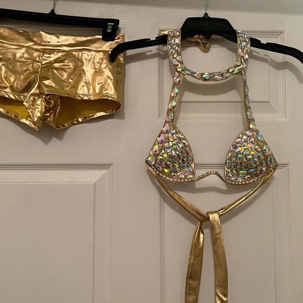 Gold Sequin Bikini Set